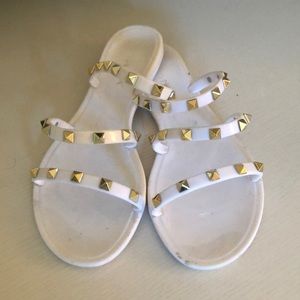 White Jelly narrow sandals